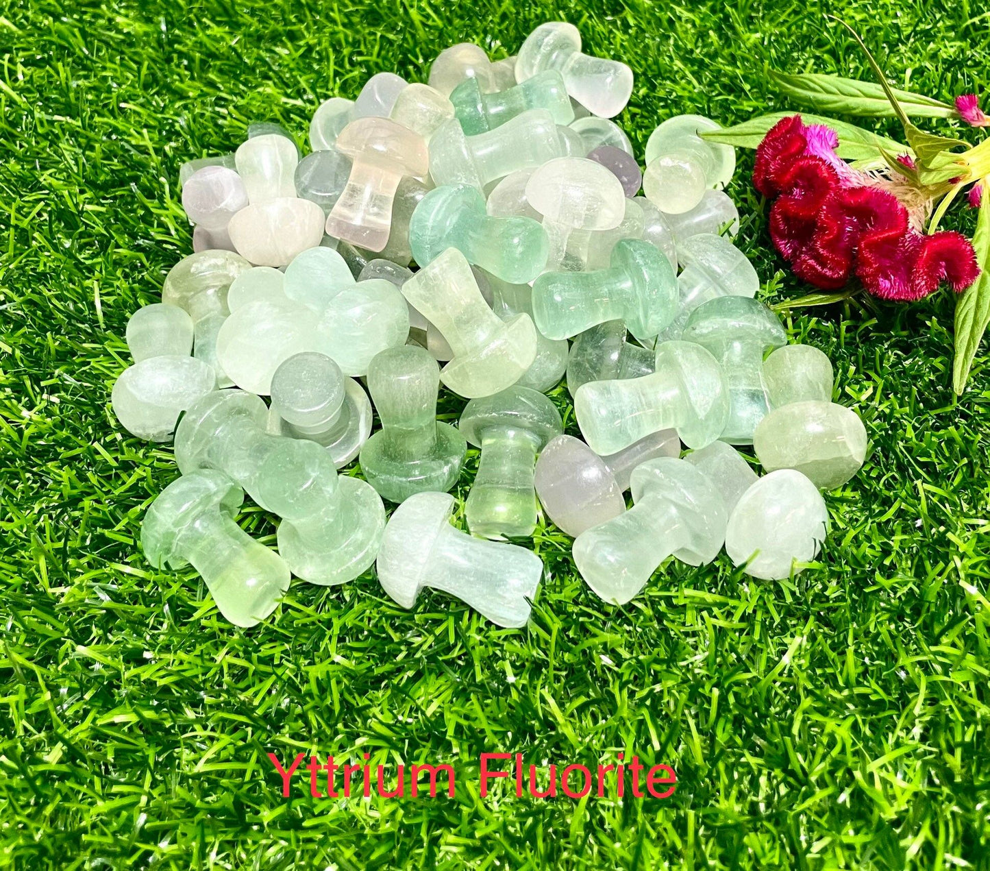 Wholesale Lot 16 PCs Mixed 1” Crystal Mushroom Healing Energy