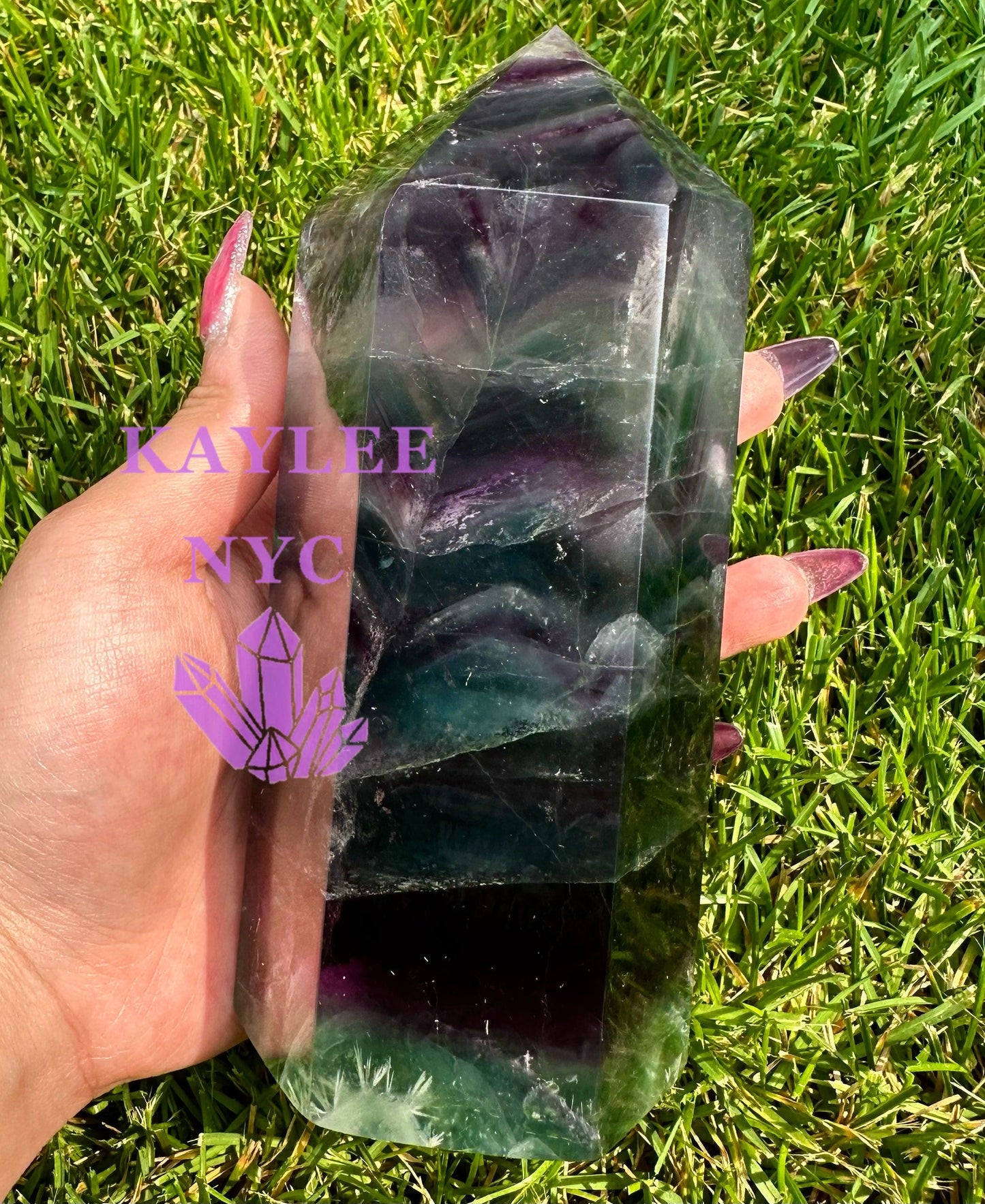 Wholesale Lot 2-3 pcs large Natural Fluorite obelisk Tower Point Crystal Healing Energy 6.8-7lbs