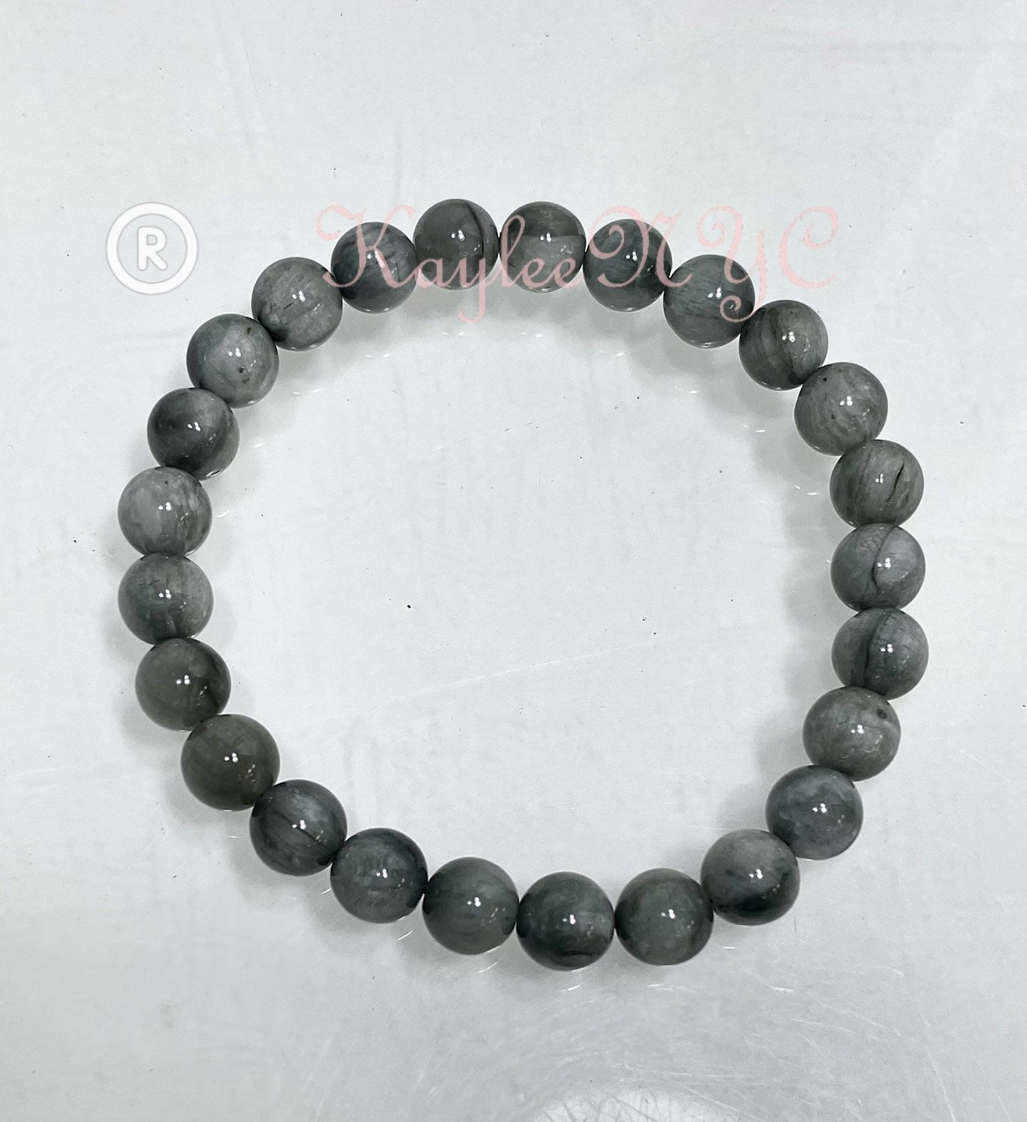 Wholesale Lot 6 Pcs Natural Eagle Eye 8mm 7.5” Crystal Healing Stretch Bracelet