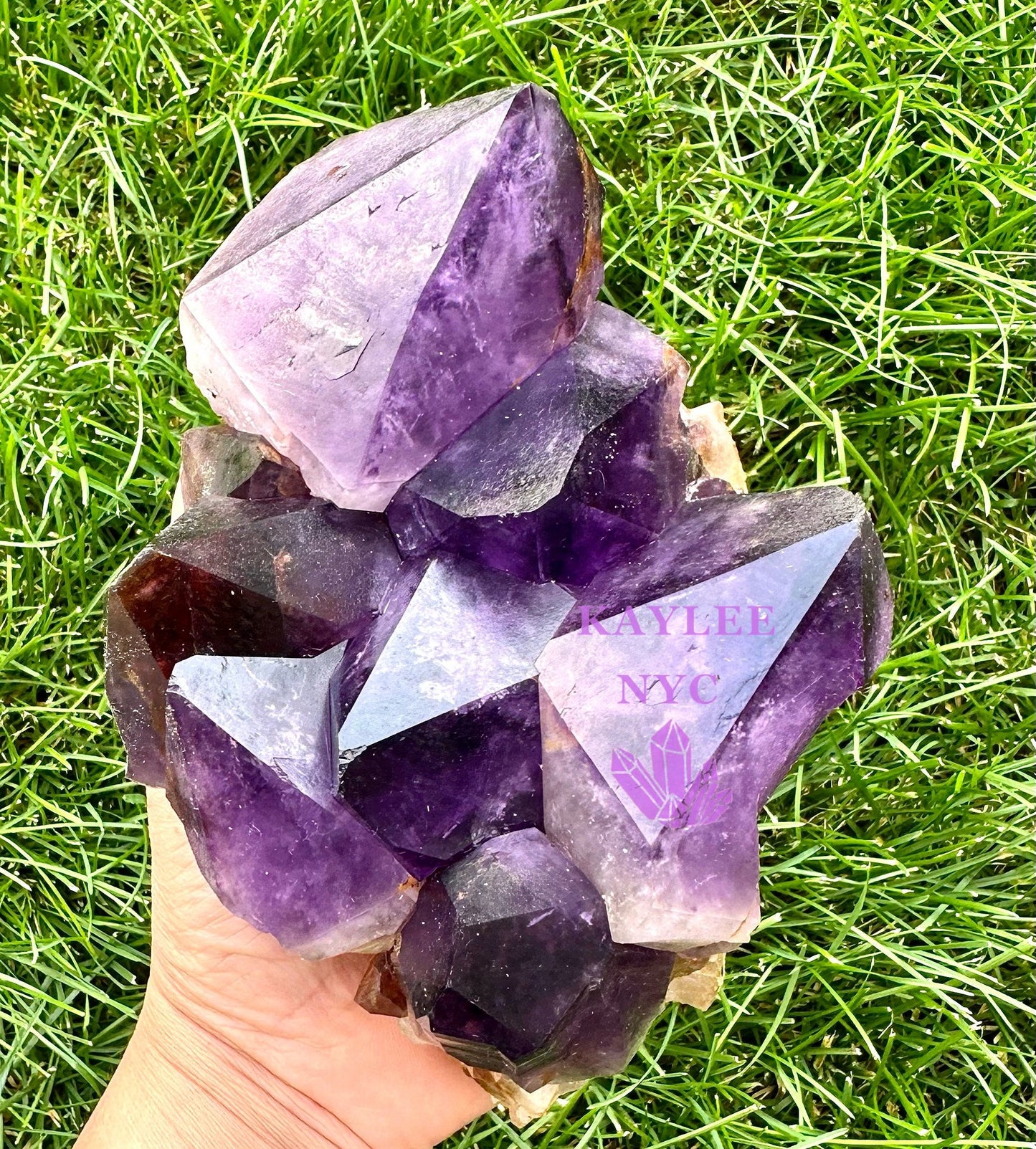 Wholesale Lot 2-3 PCs Natural Amethyst Cluster 6.8-7lbs Healing Energy