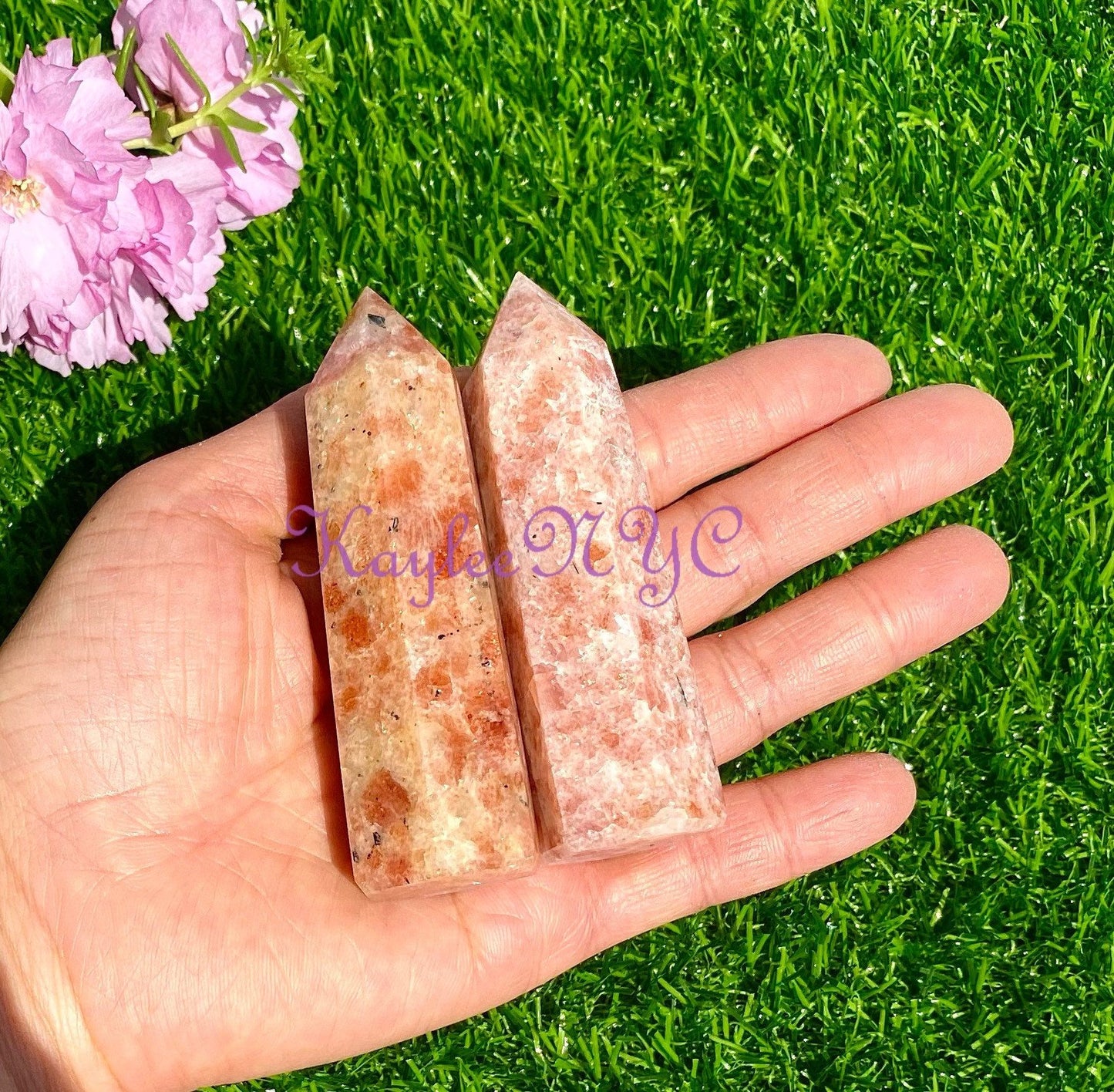 Wholesale Lot 1 lb Natural Sunstone Tower Obelisk Point Wand Crystal Energy Healing