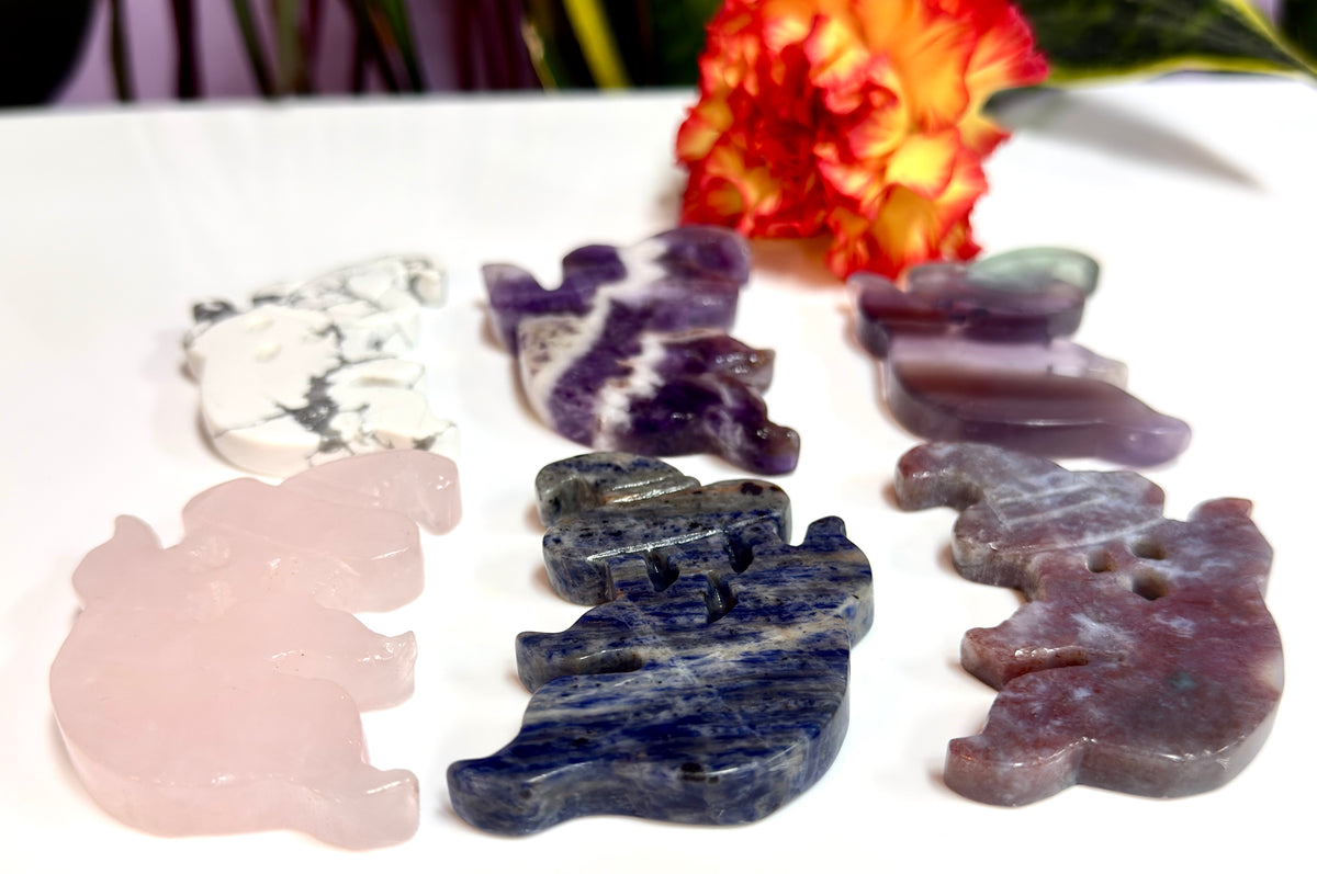 Wholesale Lot 6 PCs Natural Crystals Ghost Healing Energy