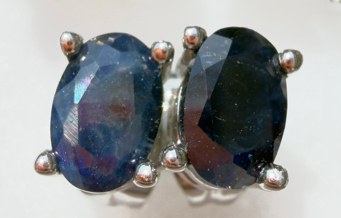 Wholesale Lot 5 Pairs Natural Sapphire Sterling Silver(925) Posts