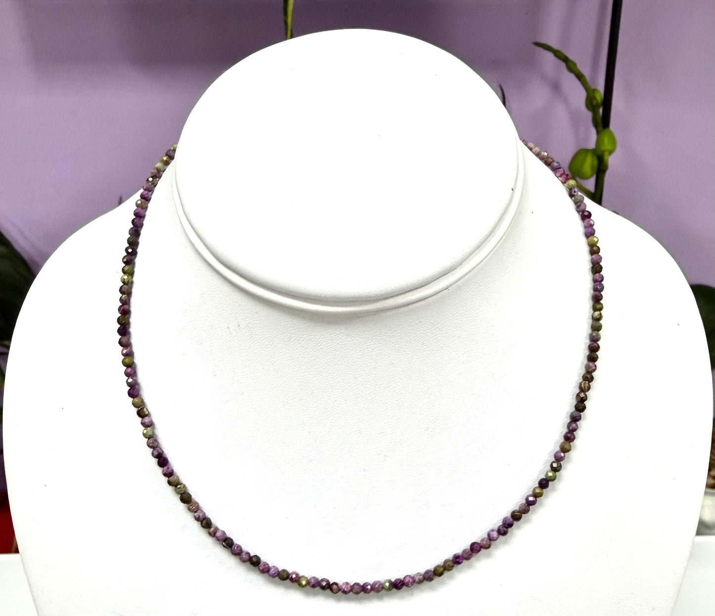 6 PCs ~3mm Natural Atlantisite Necklace with Stainless Steel Clasp