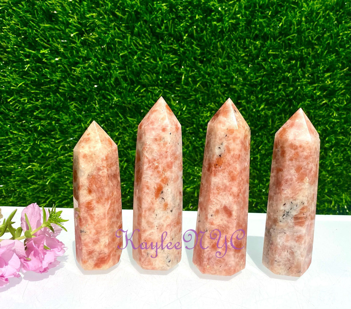 Wholesale Lot 1 lb Natural Sunstone Tower Obelisk Point Wand Crystal Energy Healing