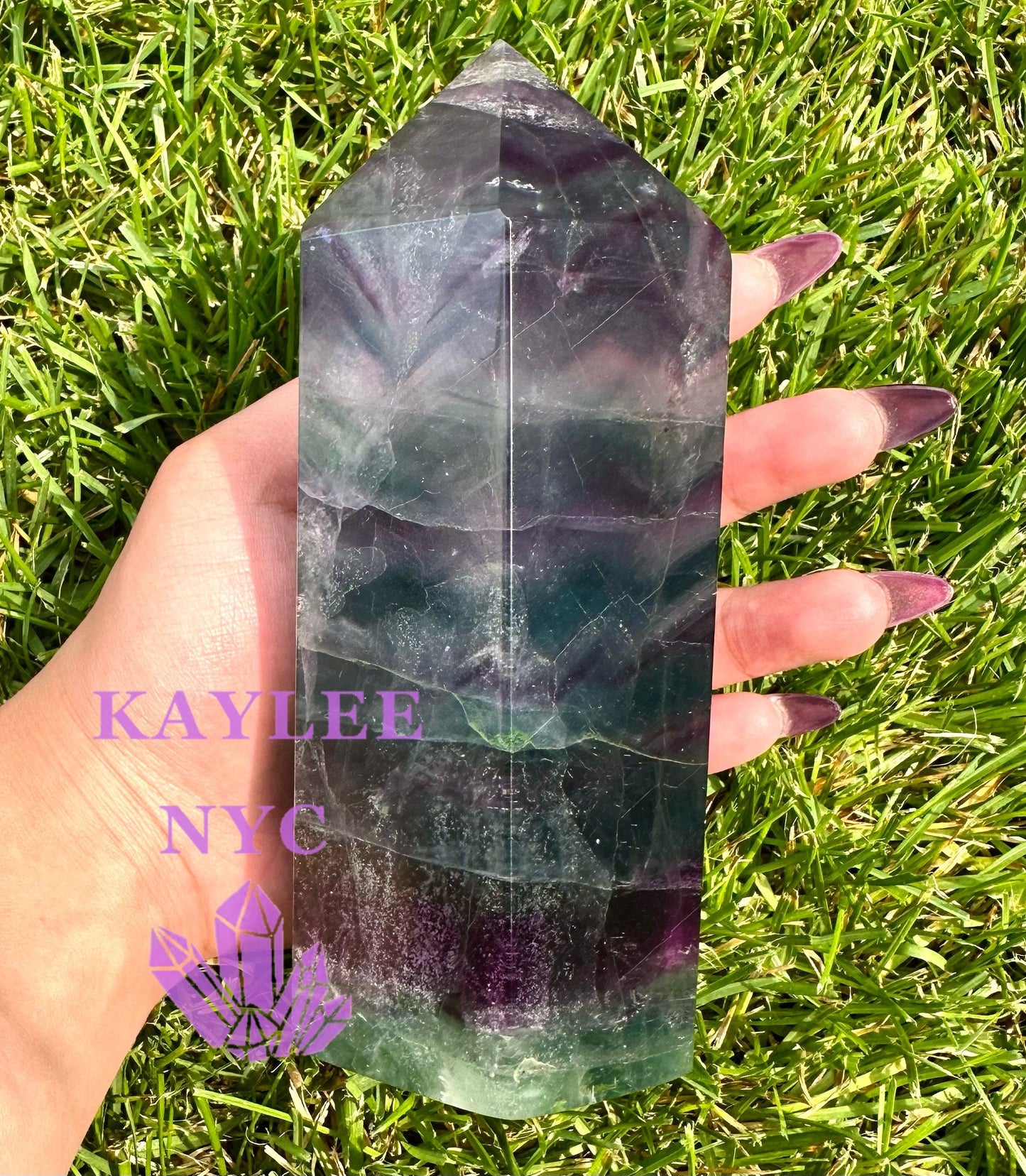 Wholesale Lot 2-3 pcs large Natural Fluorite obelisk Tower Point Crystal Healing Energy 6.8-7lbs