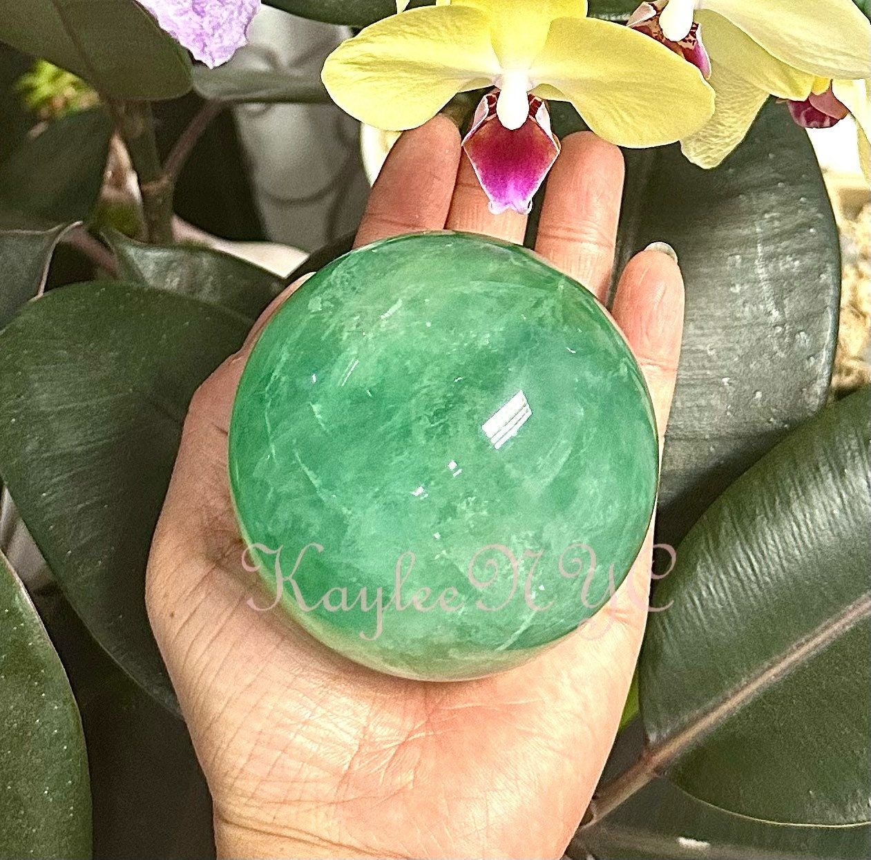 Wholesale Lot 4 to 5 Pcs Natural Green Fluorite Sphere Crystal Ball 4.8 to 5 lbs Nice Quality Healing