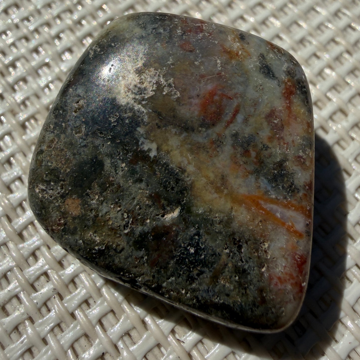 Wholesale Lot – 2 lbs Natural Ocean Jasper Tumbled Crystals – Nice Quality