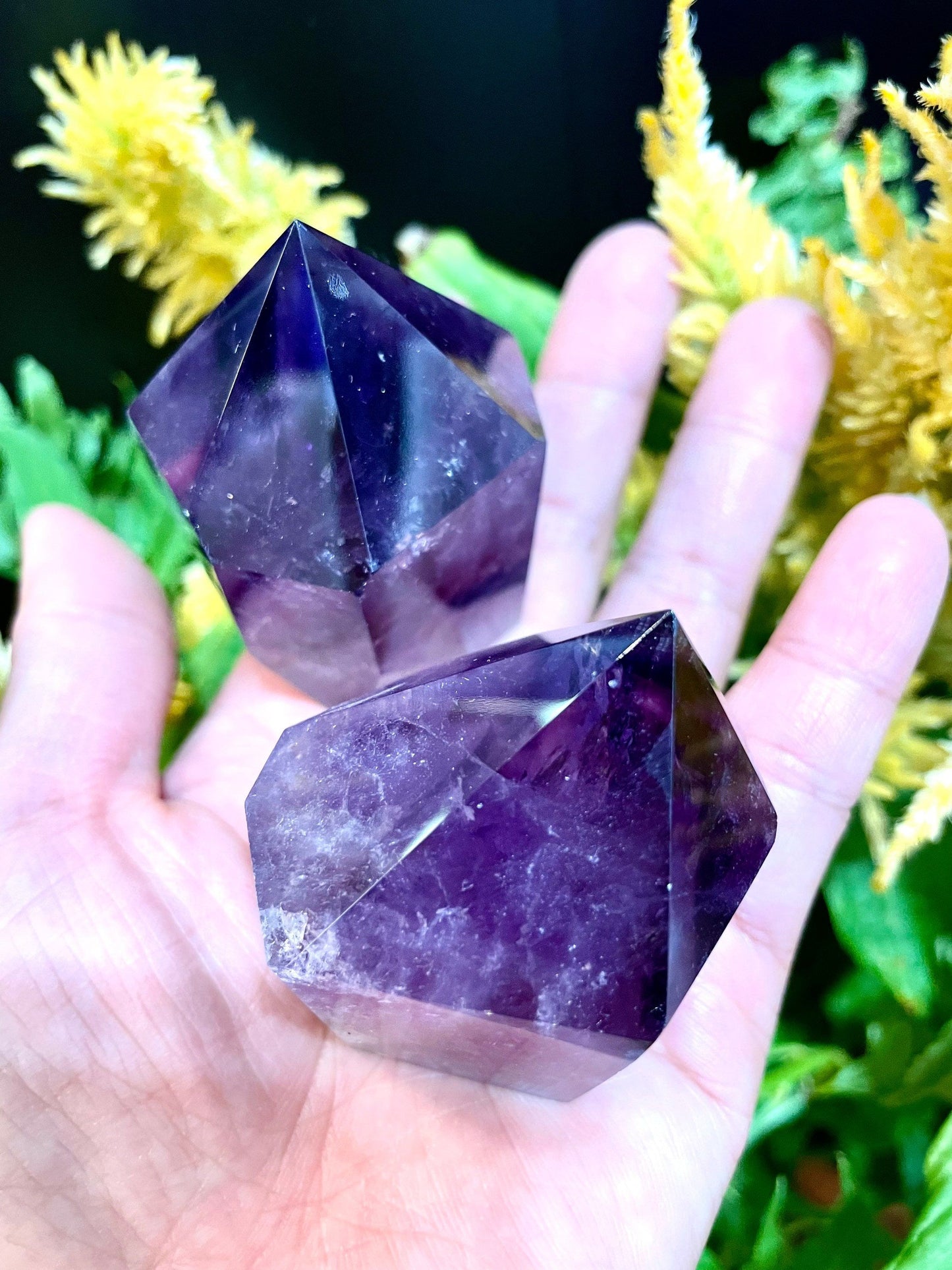 Wholesale Lot 2 lbs Natural Amethyst Tower Obelisk Point Wand Crystal Energy Healing