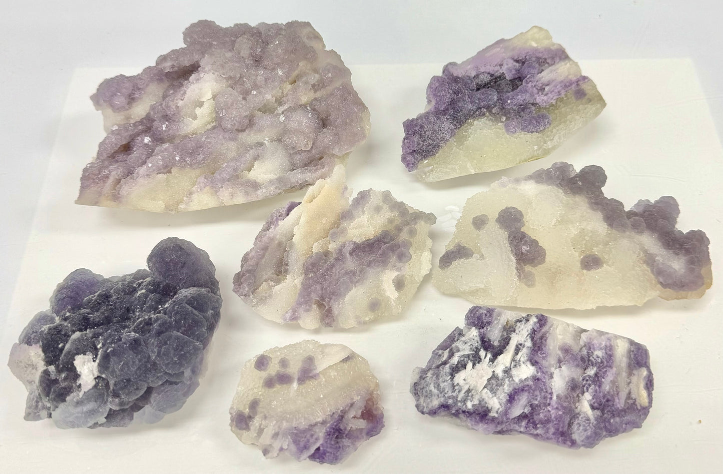 6-8 pcs Natural Purple Fluorite Quartz specimen Crystal