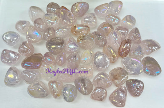 2 lbs Angel Aura Rose Quartz Tumble
