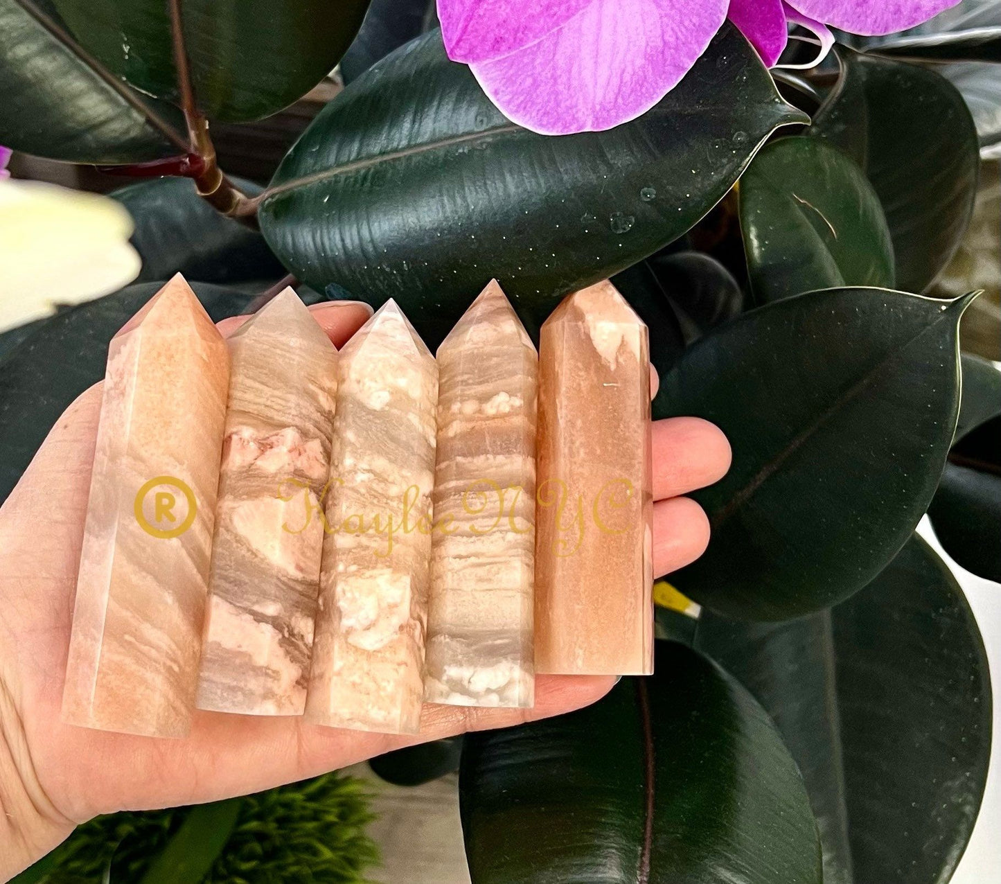 Wholesale Lot 2 Lbs Natural Pink Aventurine Obelisk Tower Point Crystal Energy