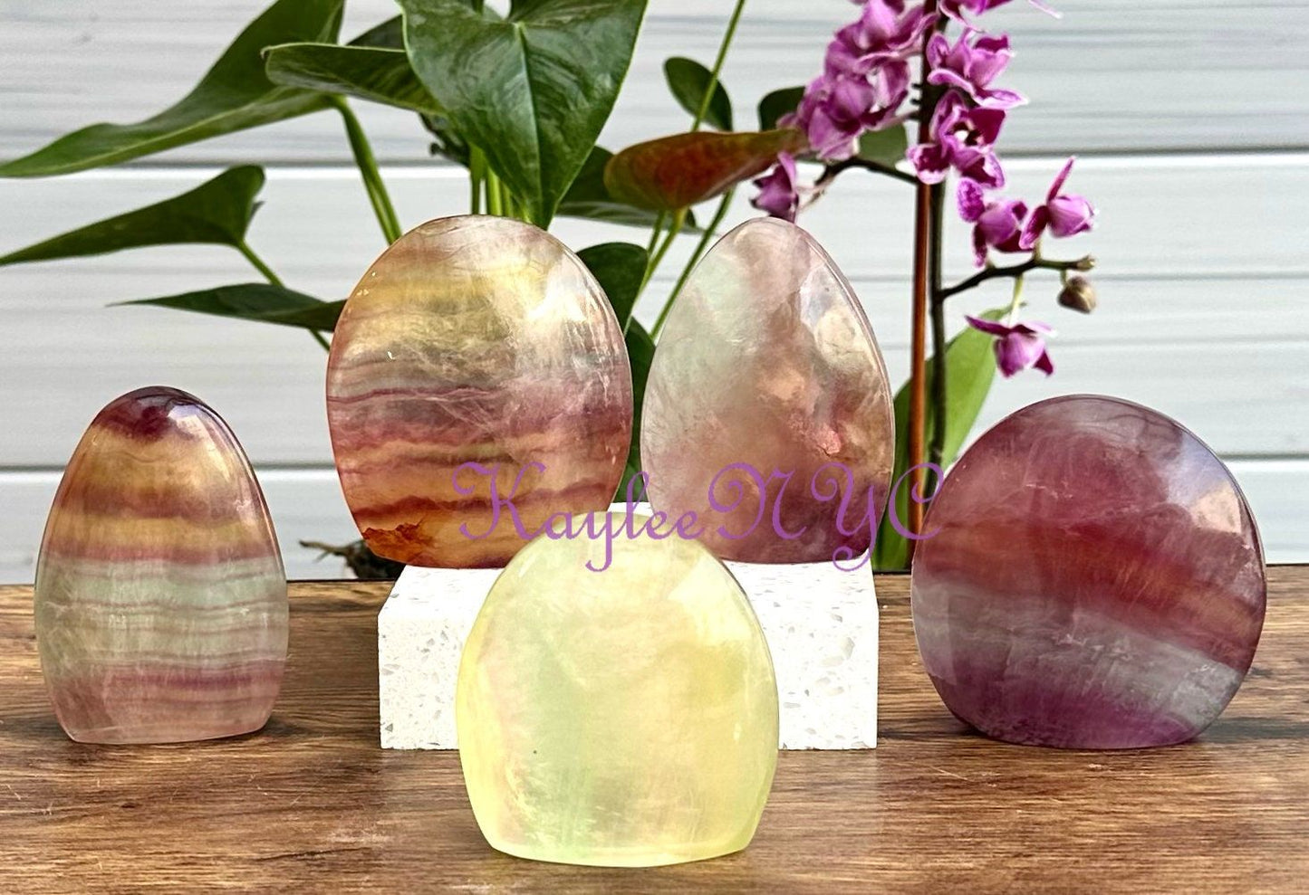 Wholesale Lot 5-6 pcs Natural Rainbow Fluorite Freeform Crystal Healing Energy 2.8-3 lbs