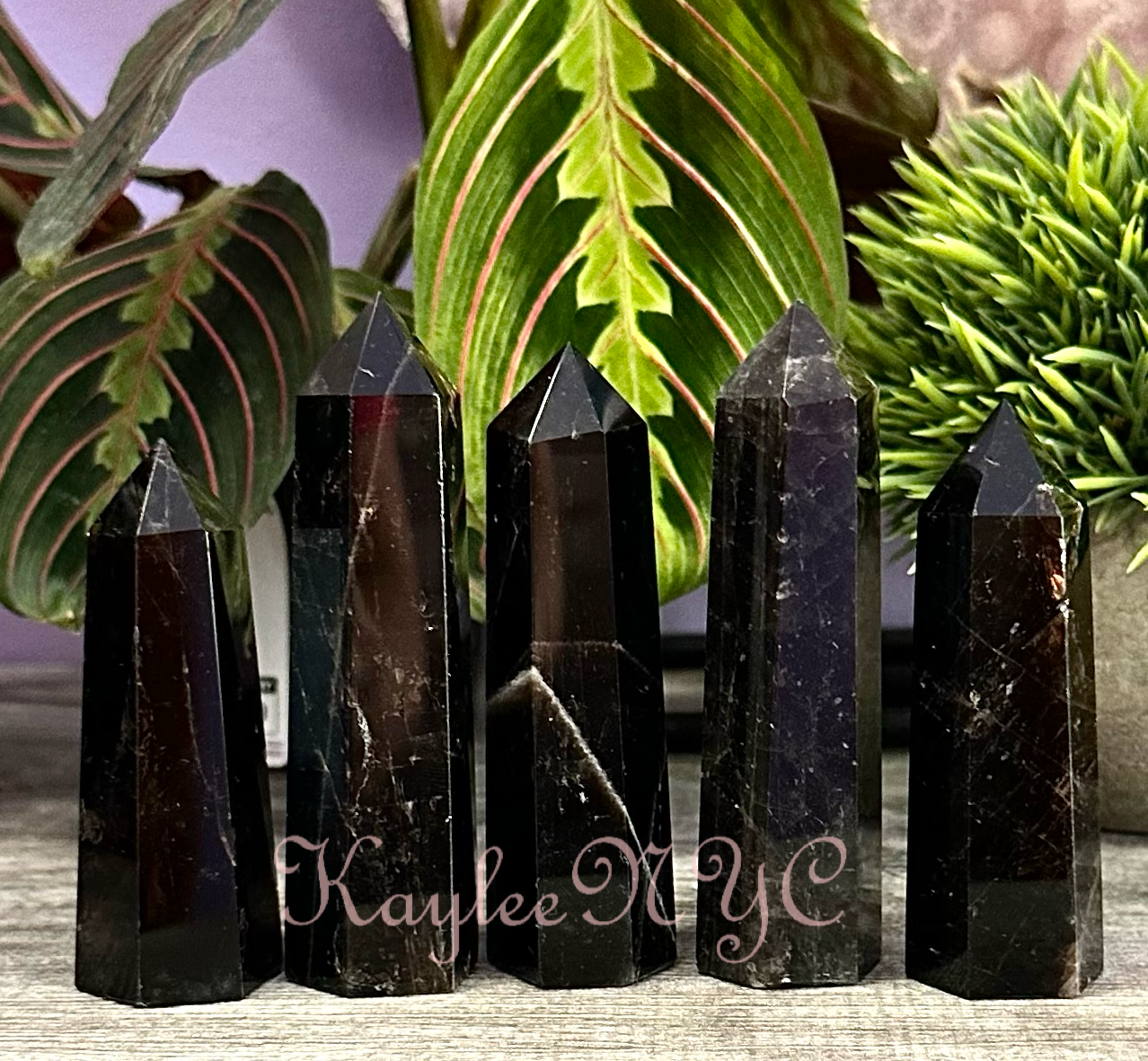 Wholesale Lot 1 lb Black Rose Quartz Obelisk Tower Point Crystal Healing