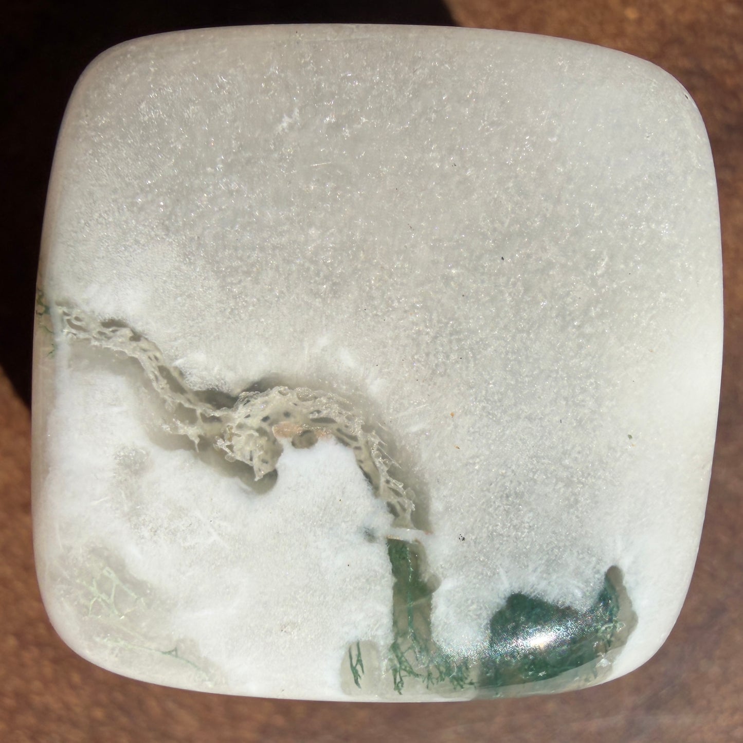 2 lbs Natural Moss Agate Cube Crystal Healing Energy