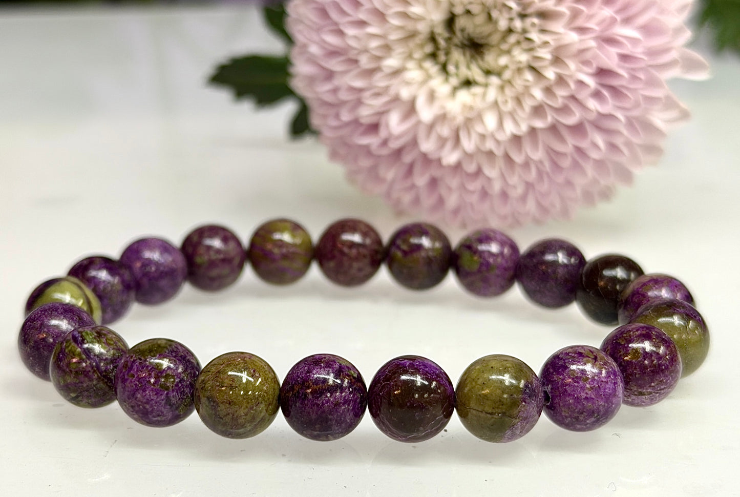 Wholesale 6 Pcs Natural Atlantisite 10mm 7.5” Crystal Healing Stretch Bracelet