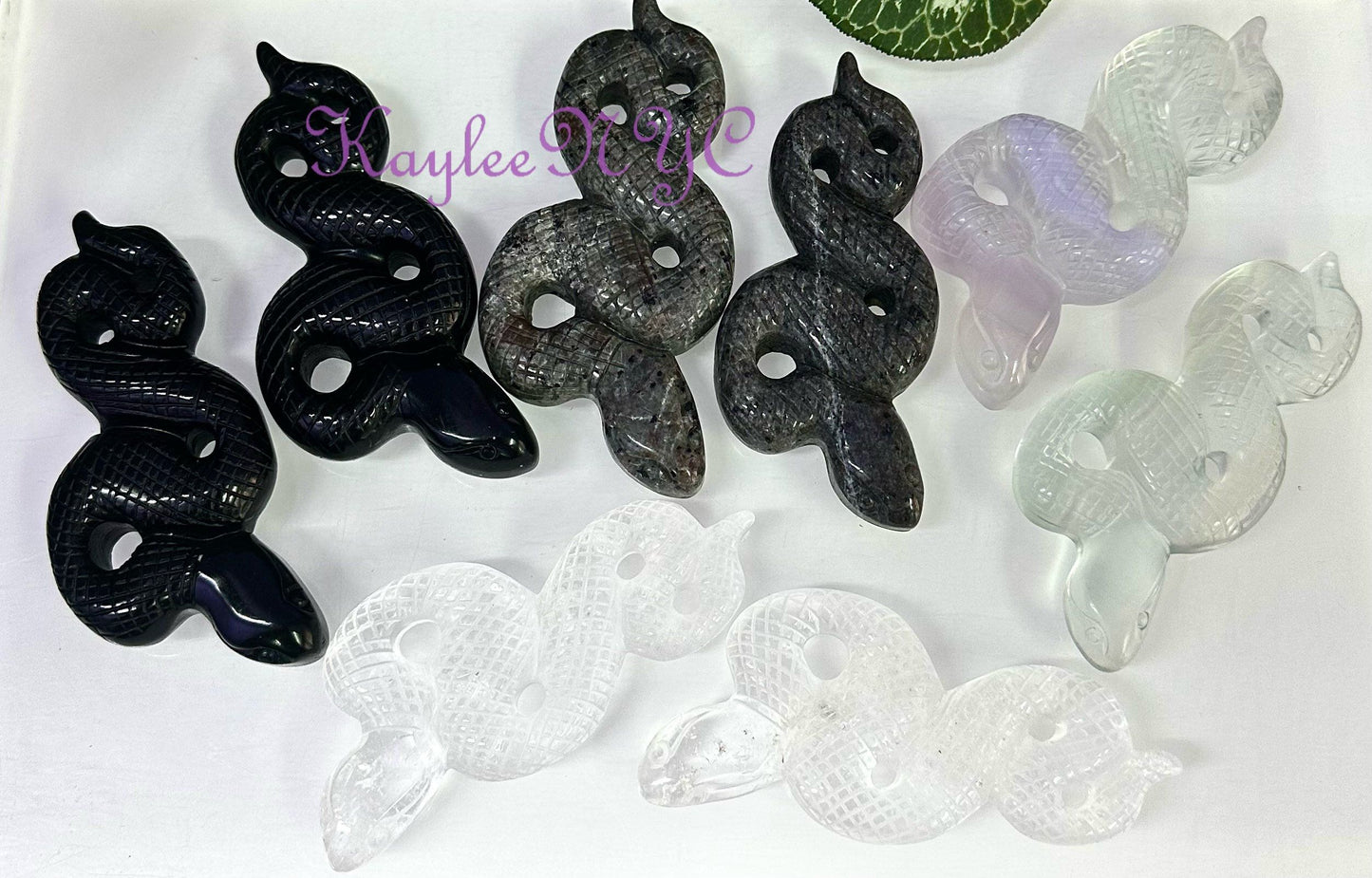 Wholesale Lot 8 Pcs Natural Mix Crystal Snakes Healing Energy