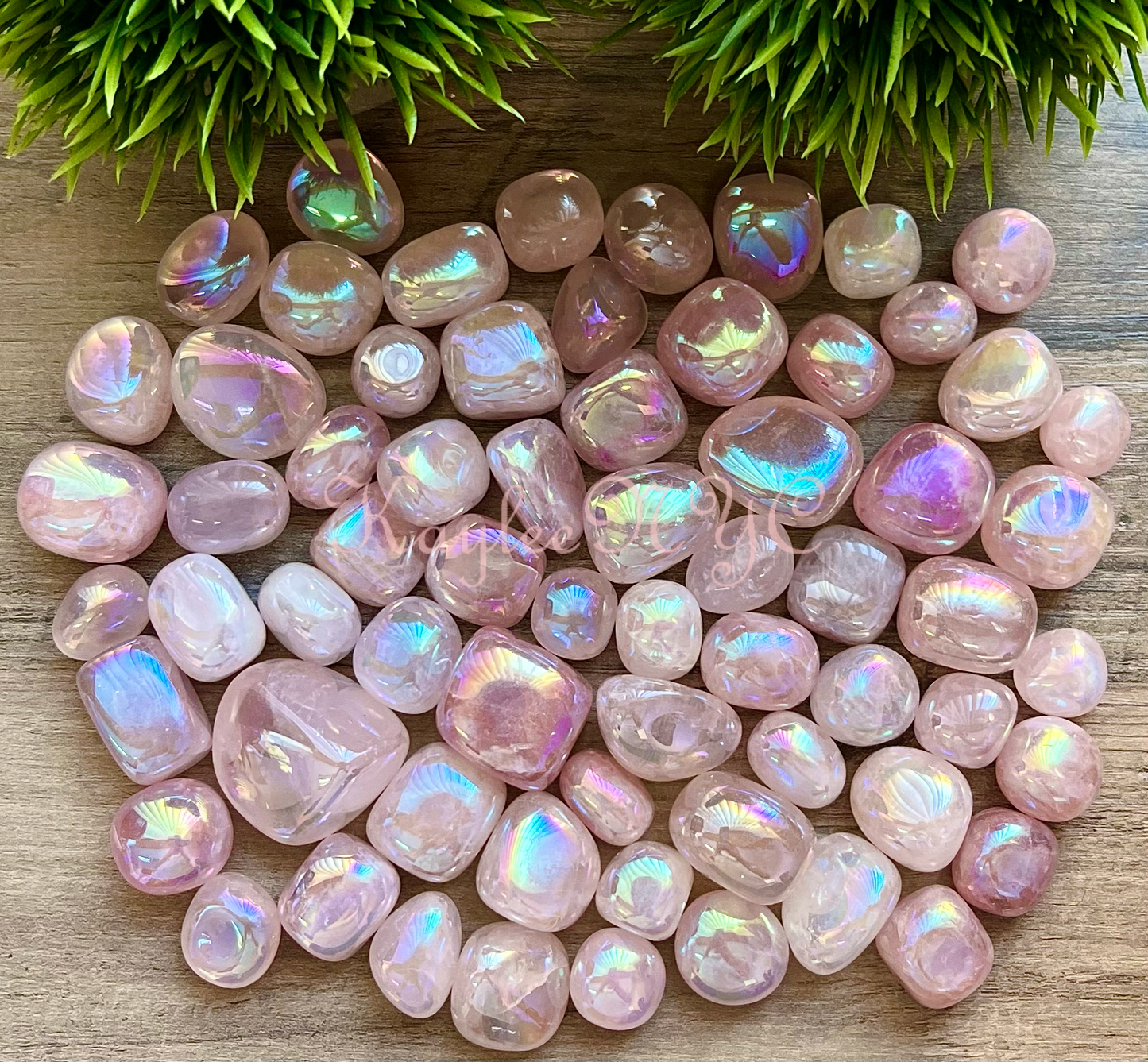 2 lbs Aura Rose Quartz Tumble Crystals Healing Energy