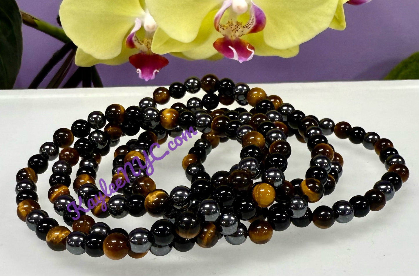 Wholesale 6 Pcs Protection Crystal Healing 6mm 7.5” Crystal Bracelet