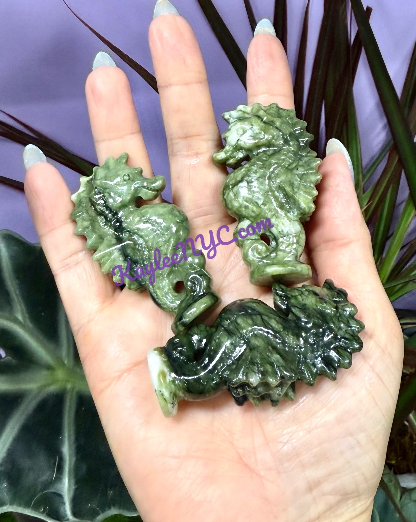 4 PCs 6cm Natural Nephrite Jade Witch healing energy