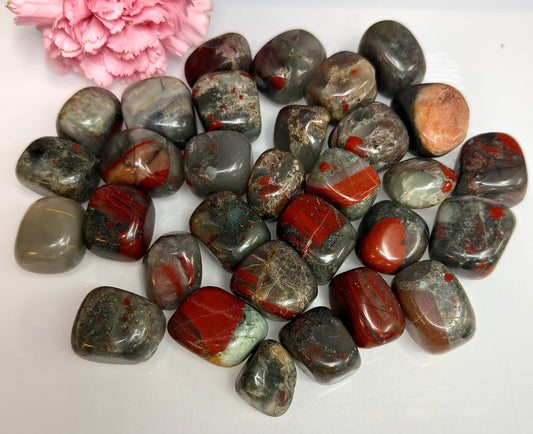 Wholesale Lot 2 Lbs Natural Bloodstone Tumble Healing Energy