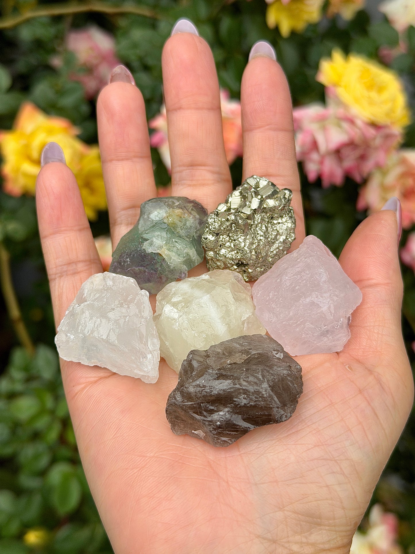 Wholesale Lot 12 pcs Mixed Natural Rough Crystal Magnet