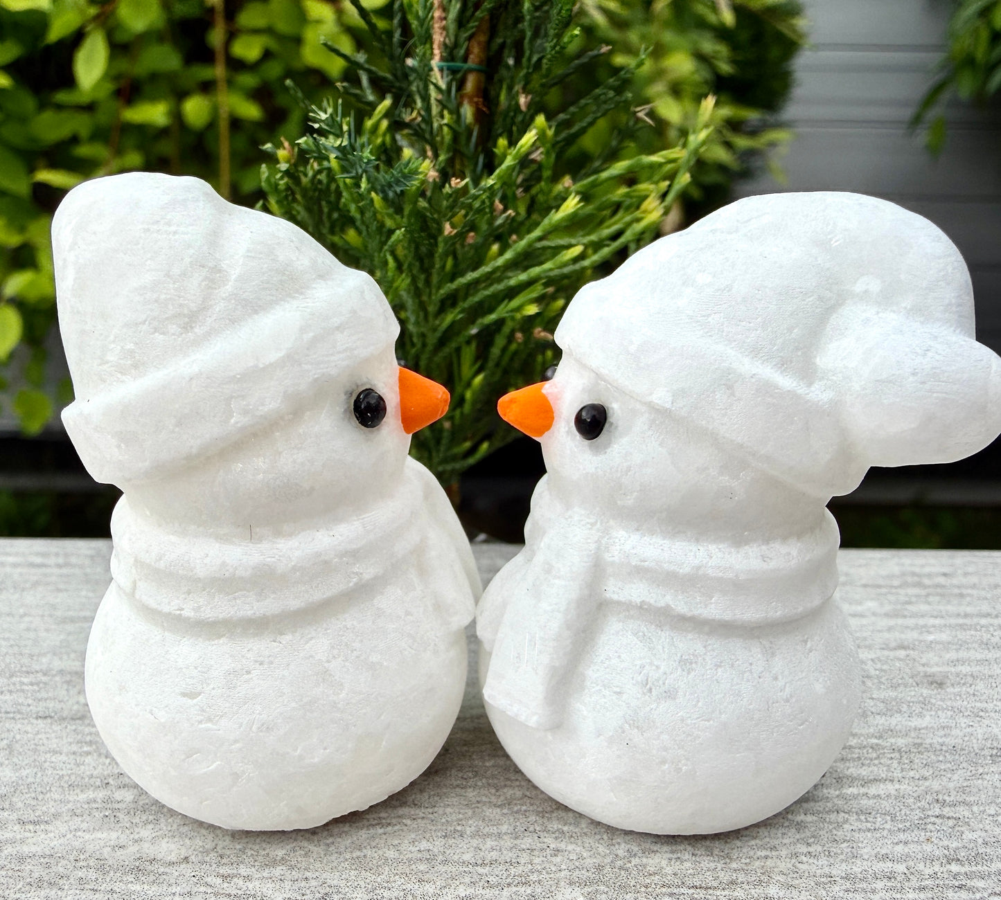 8 PCs 2” Natural Snow Quartz Snowman Crystal Healing Energy