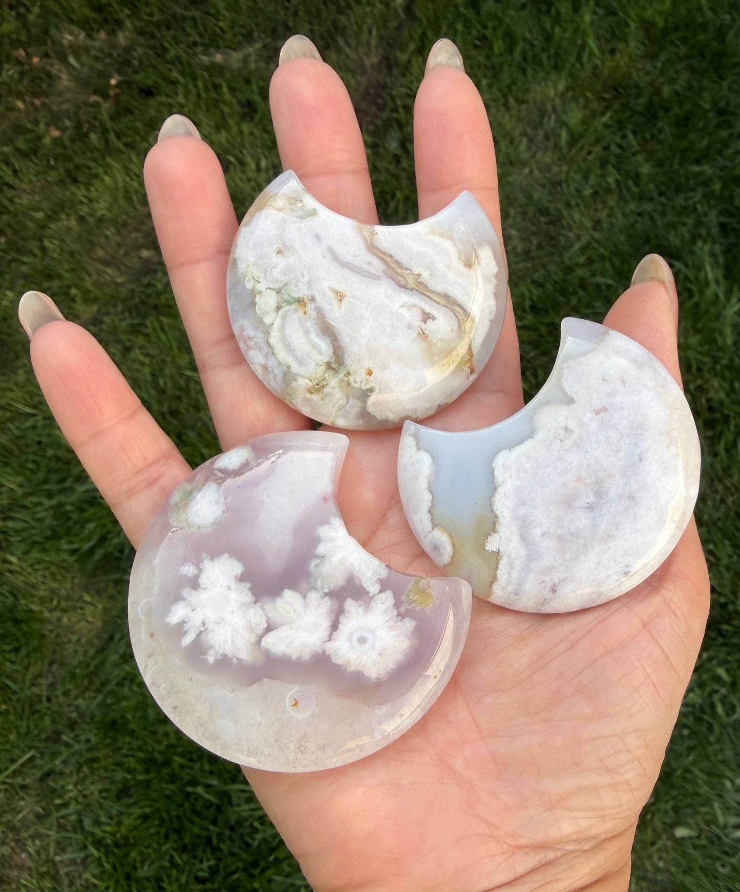 Wholesale Lot 1 lb Natural Flower Agate Crystal Moon Healing Energy