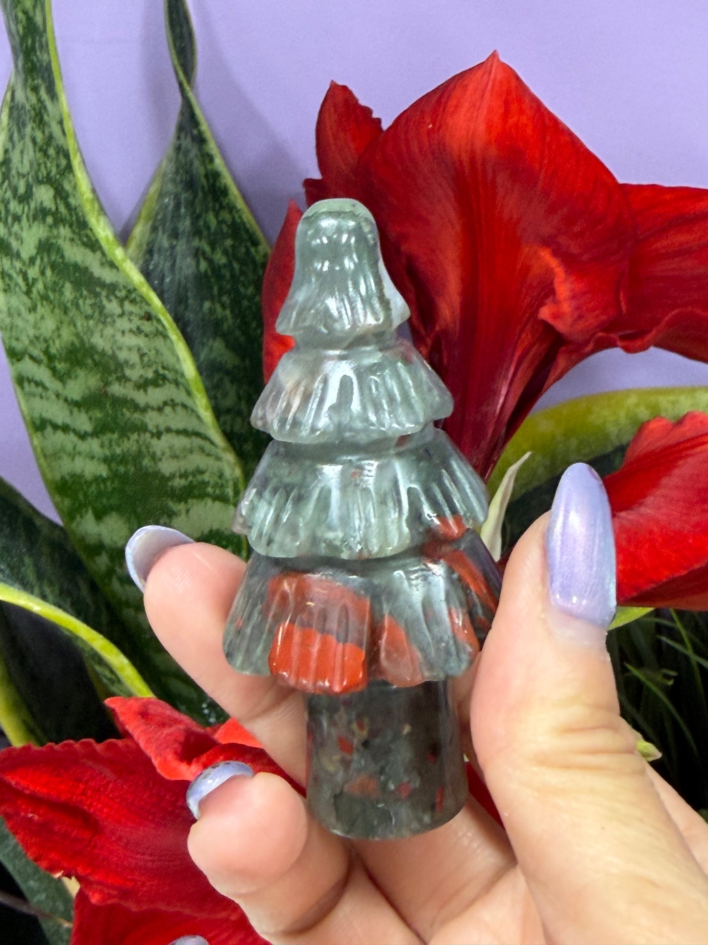 8 pcs Natural Mixed Crystal Christmas Trees Healing Energy