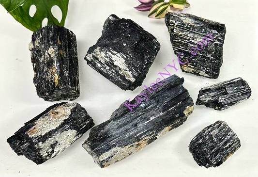 Wholesale Lot 3 lbs Natural Black Tourmaline with Muscovite Mica Crystal Raw