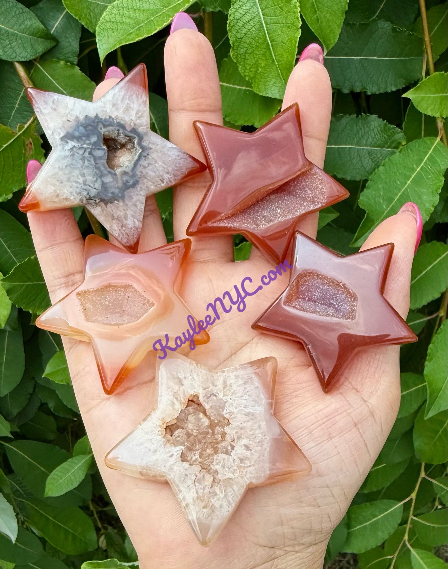 Wholesale Lot 1 lb Natural Carnelian Crystal Stars Healing Energy