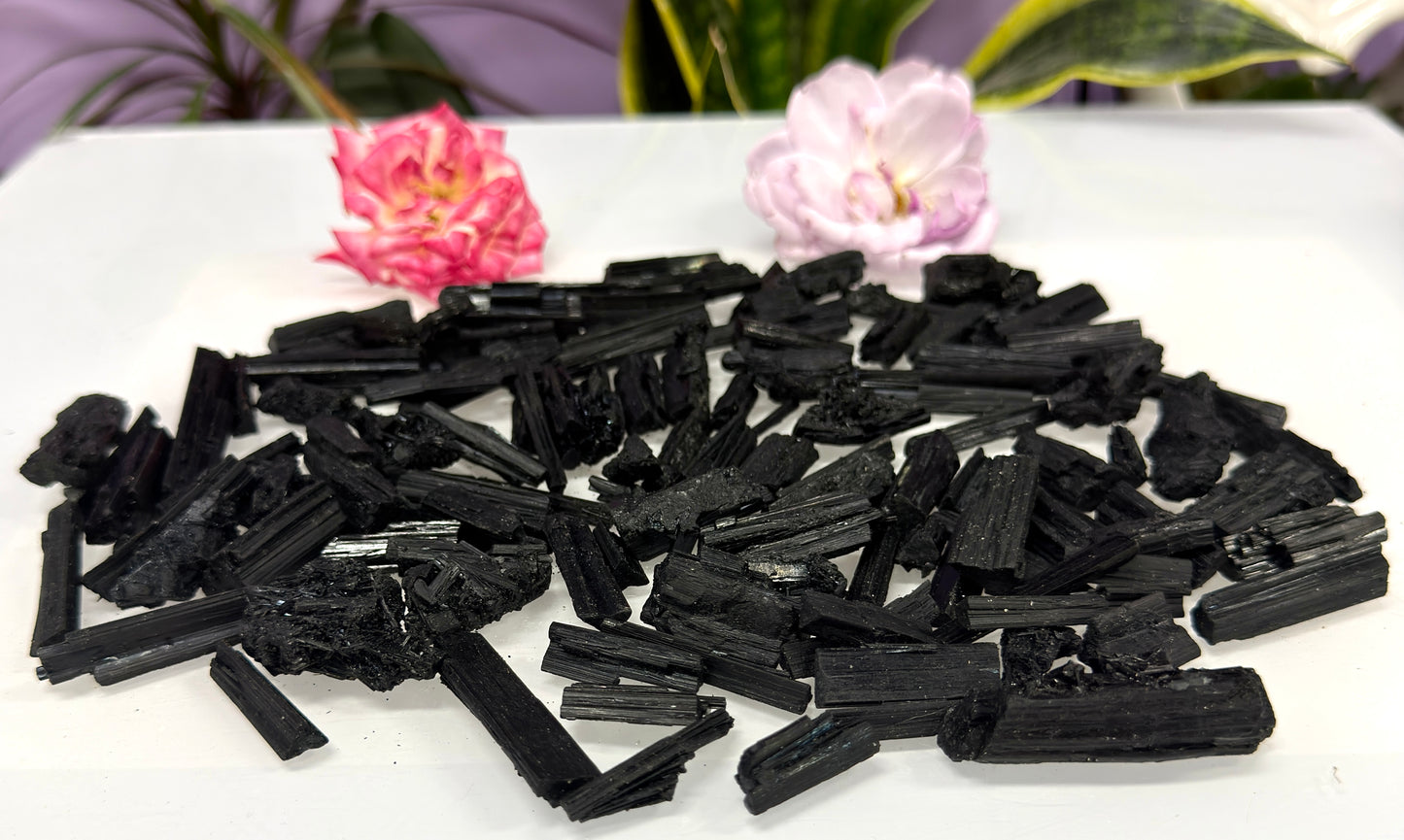 Wholesale Lot 1 lb Natural Black Tourmaline Schorl Crystal Rough