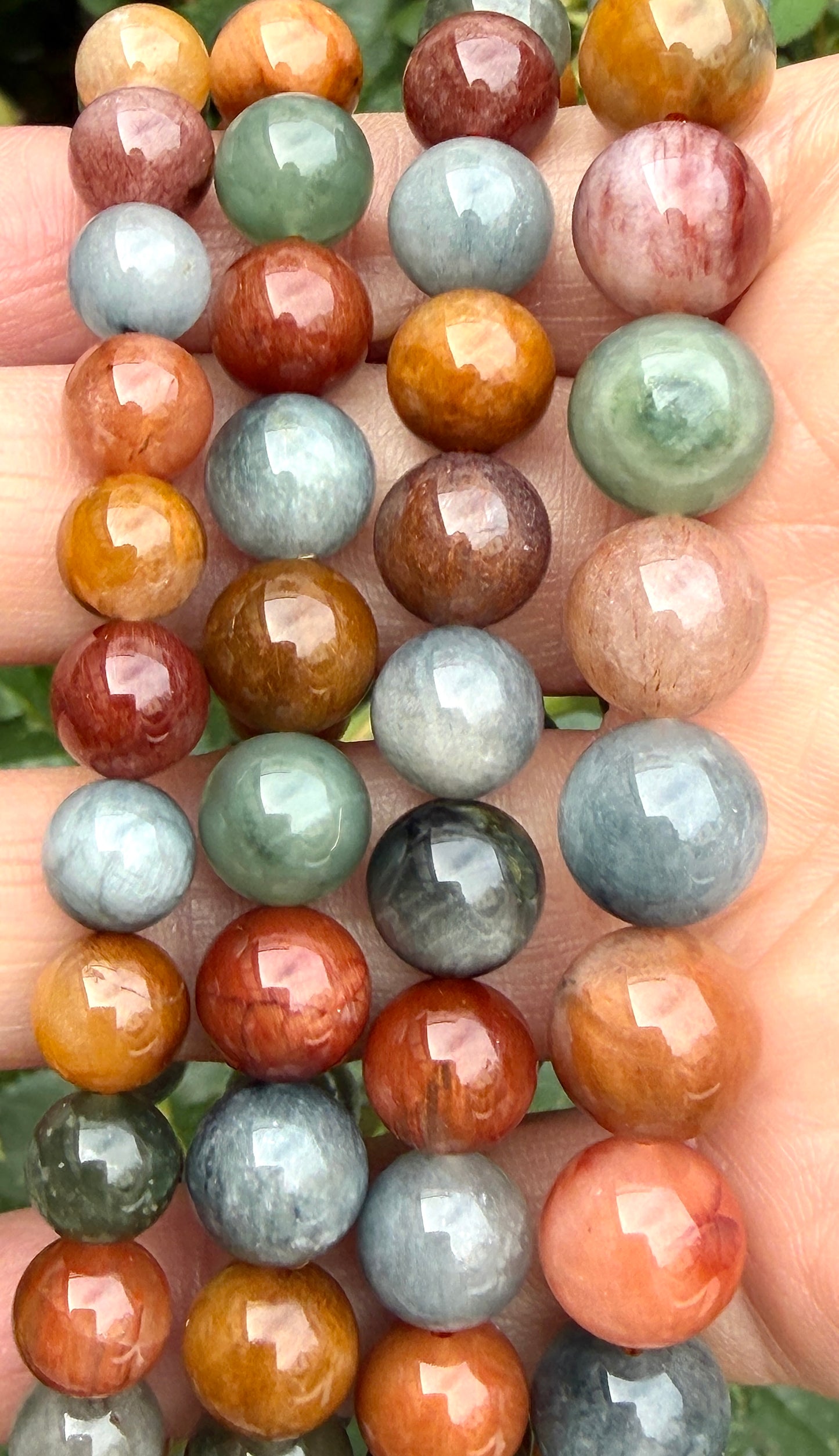 Wholesale 4 Pcs Natural Amphibole Quartz 8-10mm Crystal Healing Stretch Bracelet