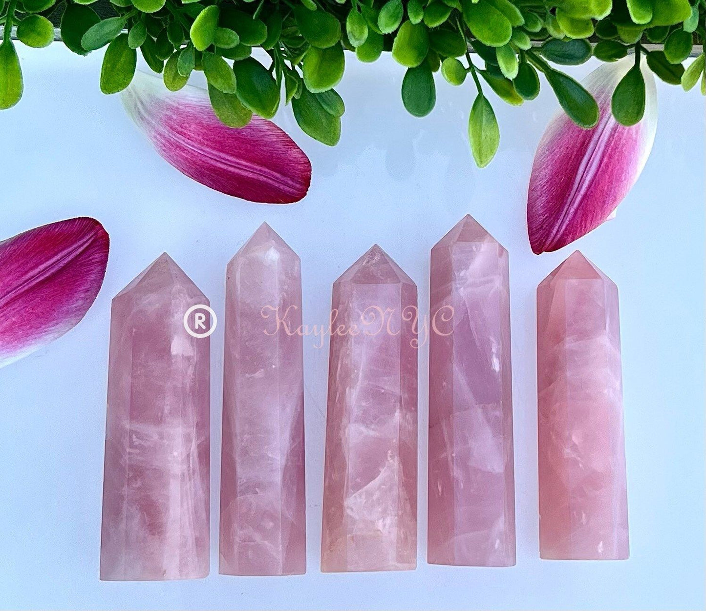 Wholesale Lot 1 lb Natural Rose Quartz Tower Obelisk Point Wand Crystal Energy Healing