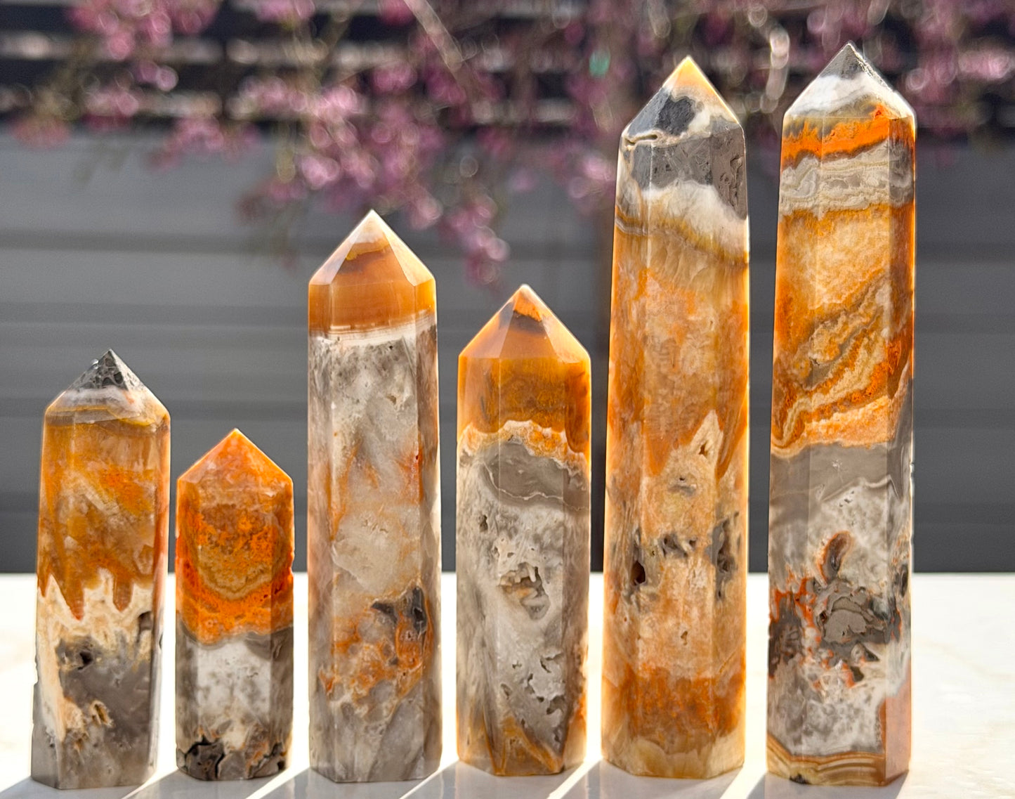 Wholesale Lot 1 lbs Natural Bumblebee Jasper Obelisk Tower Point Crystal Healing Energy