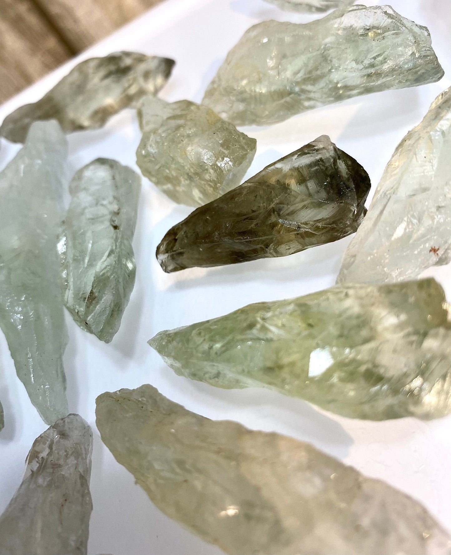 Wholesale Lot 1 Lb Prasiolite Green Amethyst Raw Crystal Healing Energy