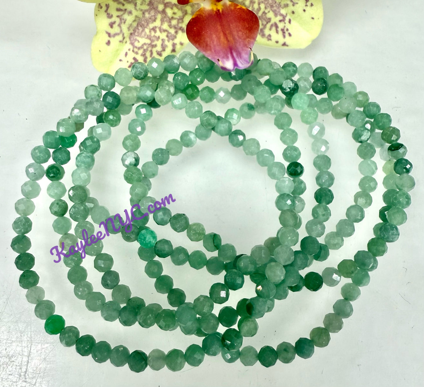 Wholesale Lot 6 Pcs Natural Faceted Burma Jade 4mm 7.5” Crystal Healing Stretch Bracelet