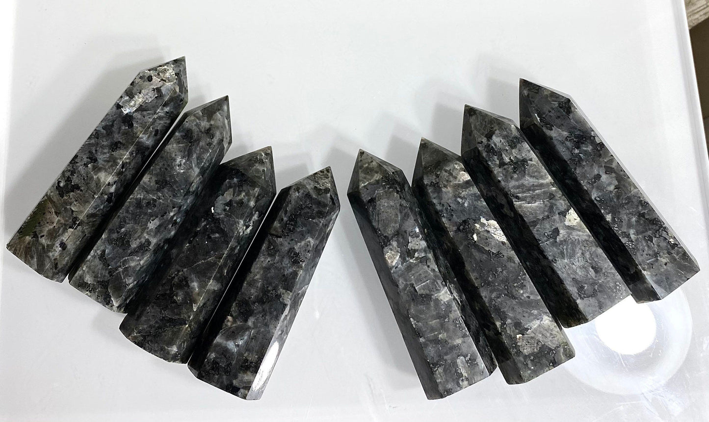 Wholesale Lot 2 Lbs Natural Larvikite Obelisk Tower Point Crystal Energy