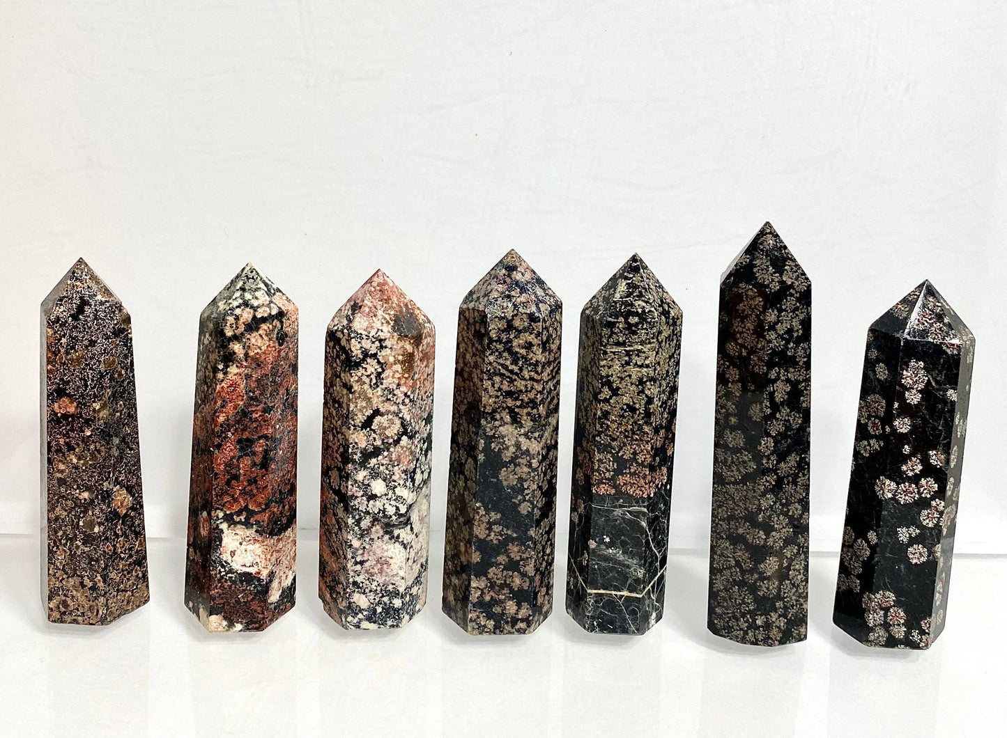 Wholesale Lot 1 Lb Natural Firework Obsidian Obelisk Tower Point Crystal Natural