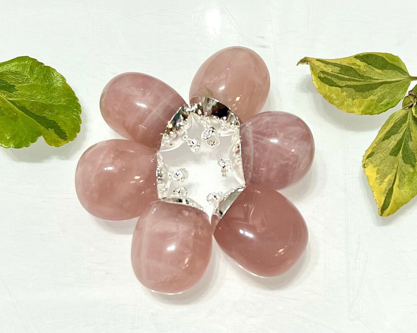 Wholesale Lot 6 Pcs Natural Rose Quartz Pendant Crystal Healing Energy