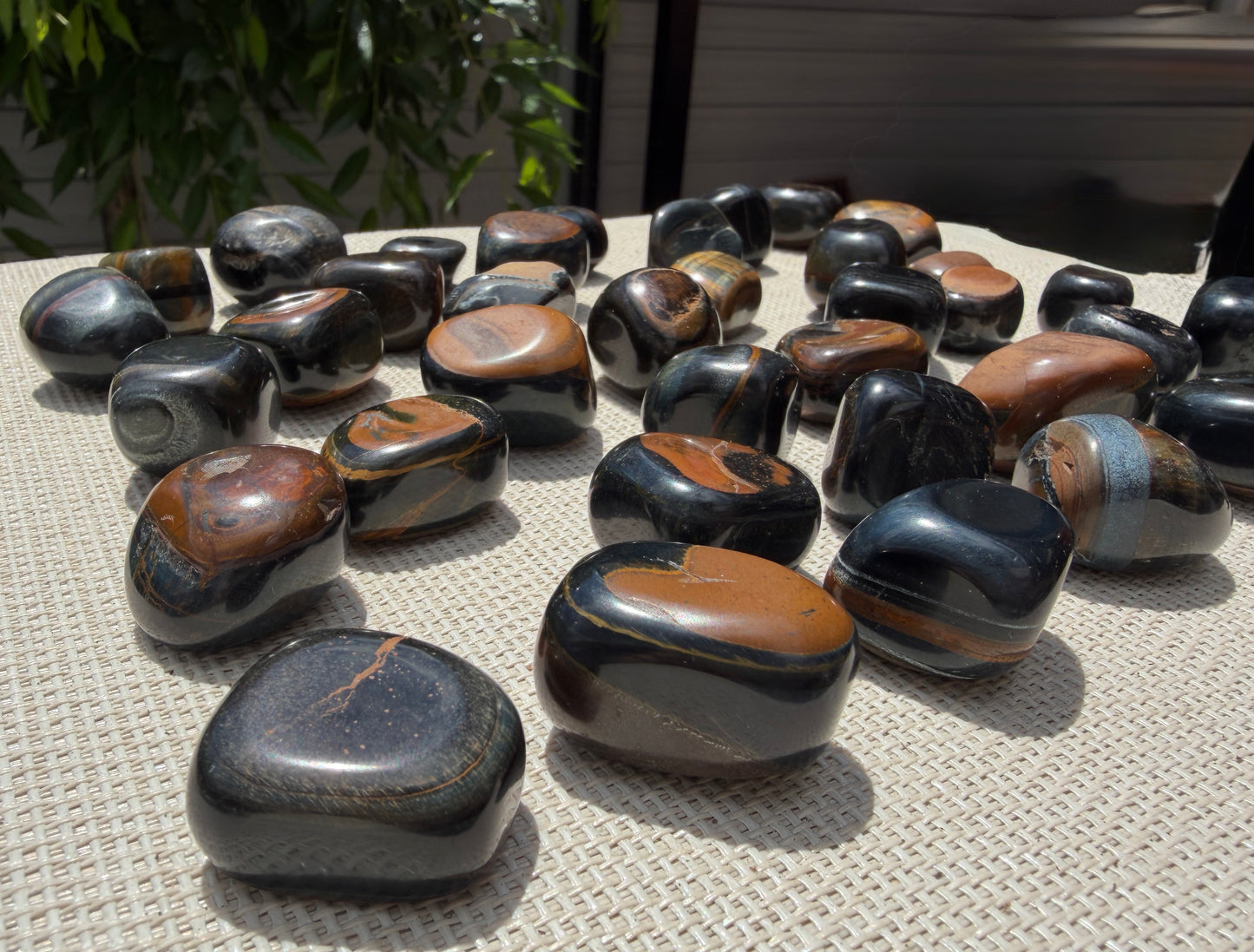 2 lbs Natural Blue Tiger Eye Tumble