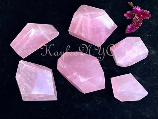 Wholesale Lot 2 lbs Natural Rose Quartz  Crystal Polished Freeform Healing Energy