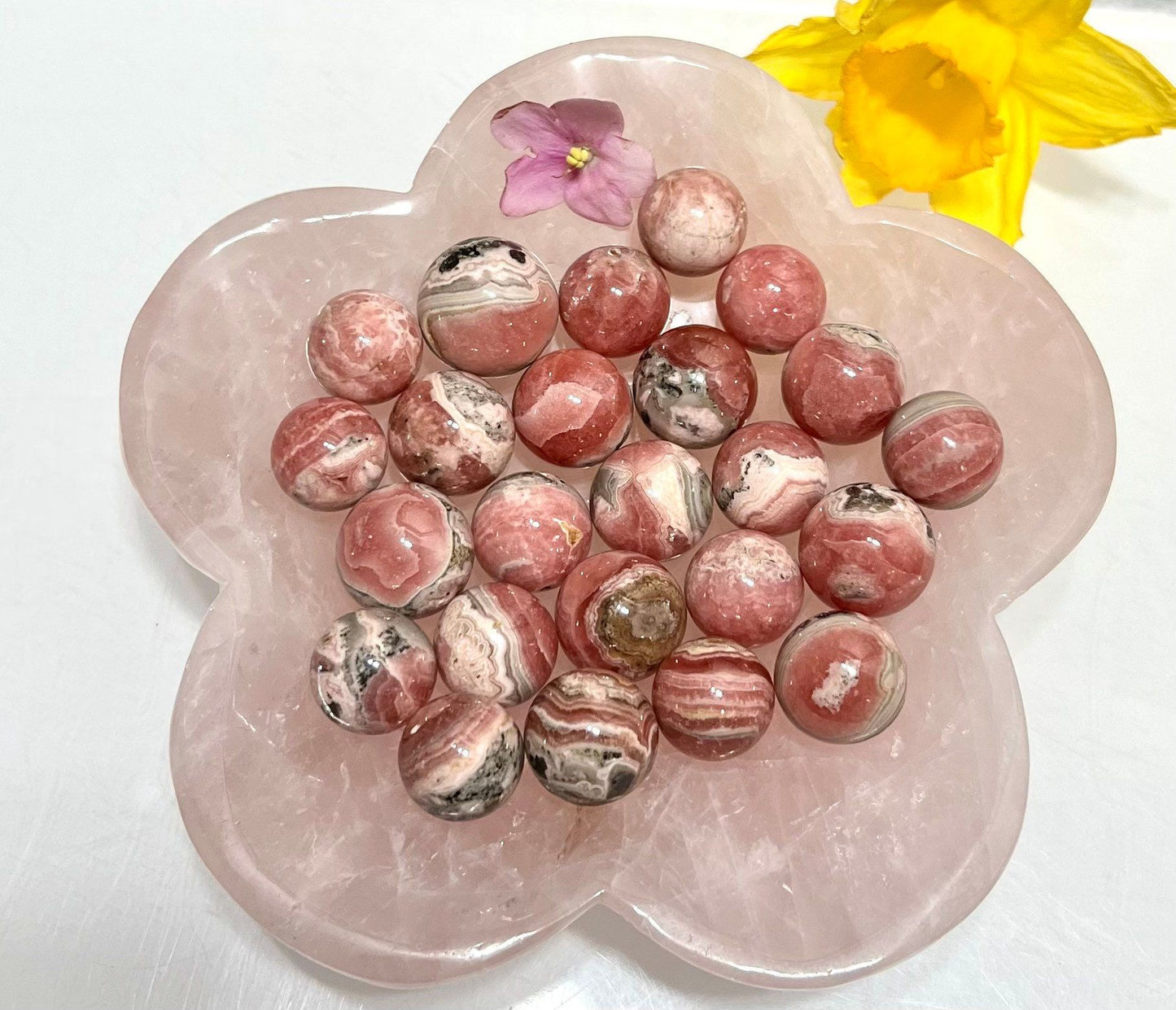 Wholesale Lot 0.5 lb Natural Rhodochrosite Spheres Crystal Ball Energy Healing