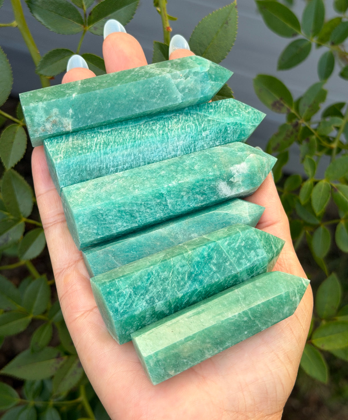 Wholesale Lot 1 Lb Natural African Amazonite Tower Obelisk Point Crystal Healing