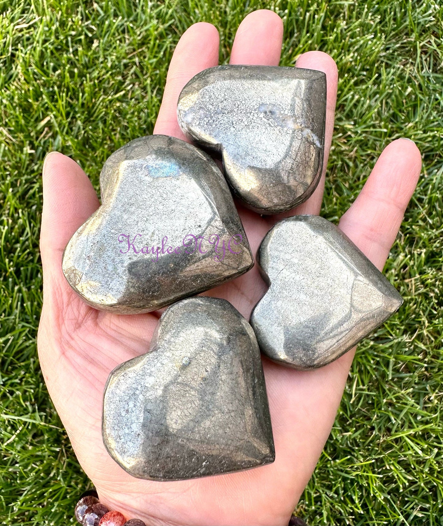 Wholesale Lot 2 Lbs Natural Pyrite Heart crystal Healing Energy