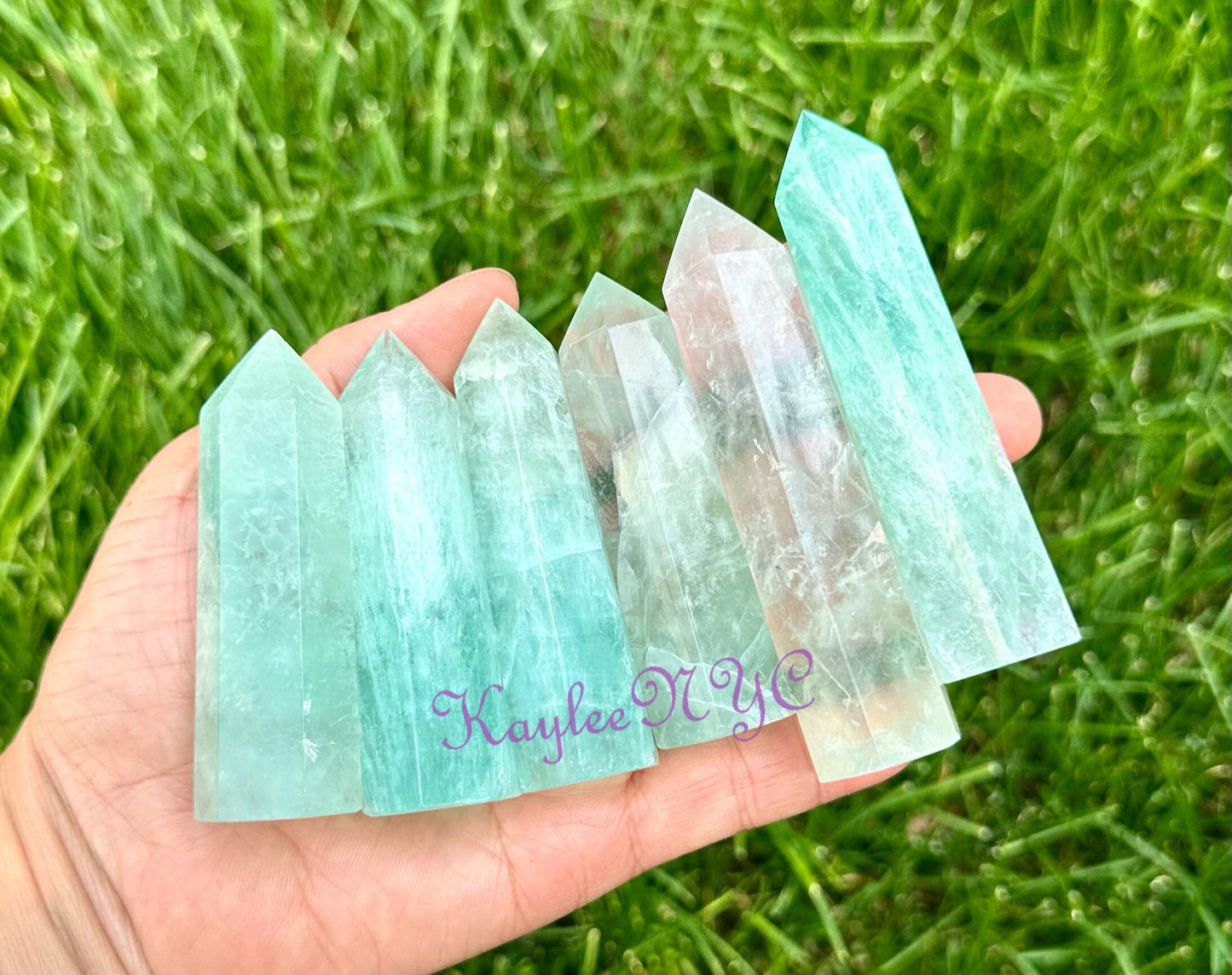 Wholesale Lot 1 Lb Natural Green Fluorite Obelisk Tower Point Crystal Energy