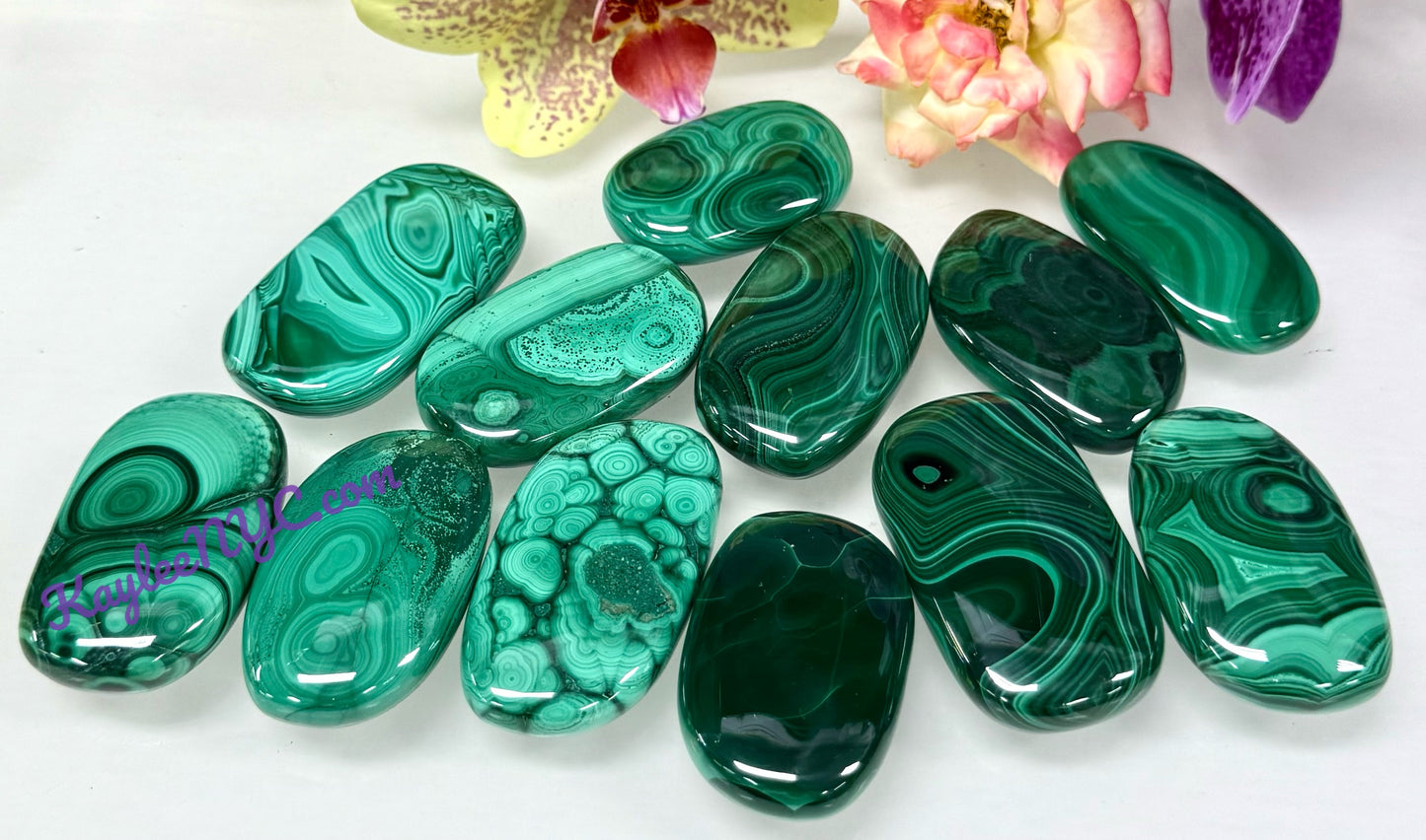 Wholesale Lot 1 lbs Natural Malachite Palm Stones Crystal Natural Energy