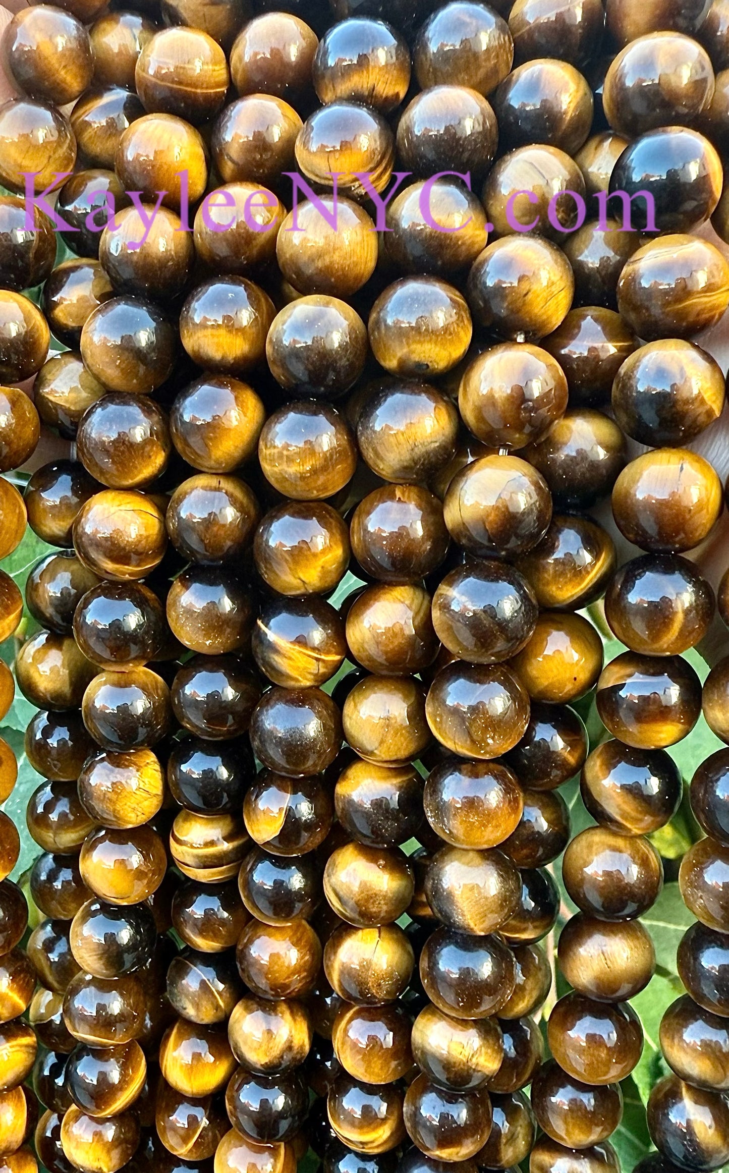 3 strands 10mm Natural Tiger Eye Beads Crystal Healing Energy