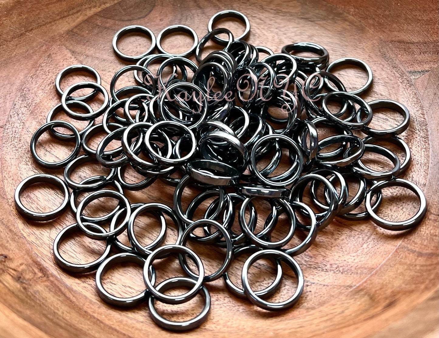 Wholesale Lot 100 pcs 4mm Natural Hematite Rings