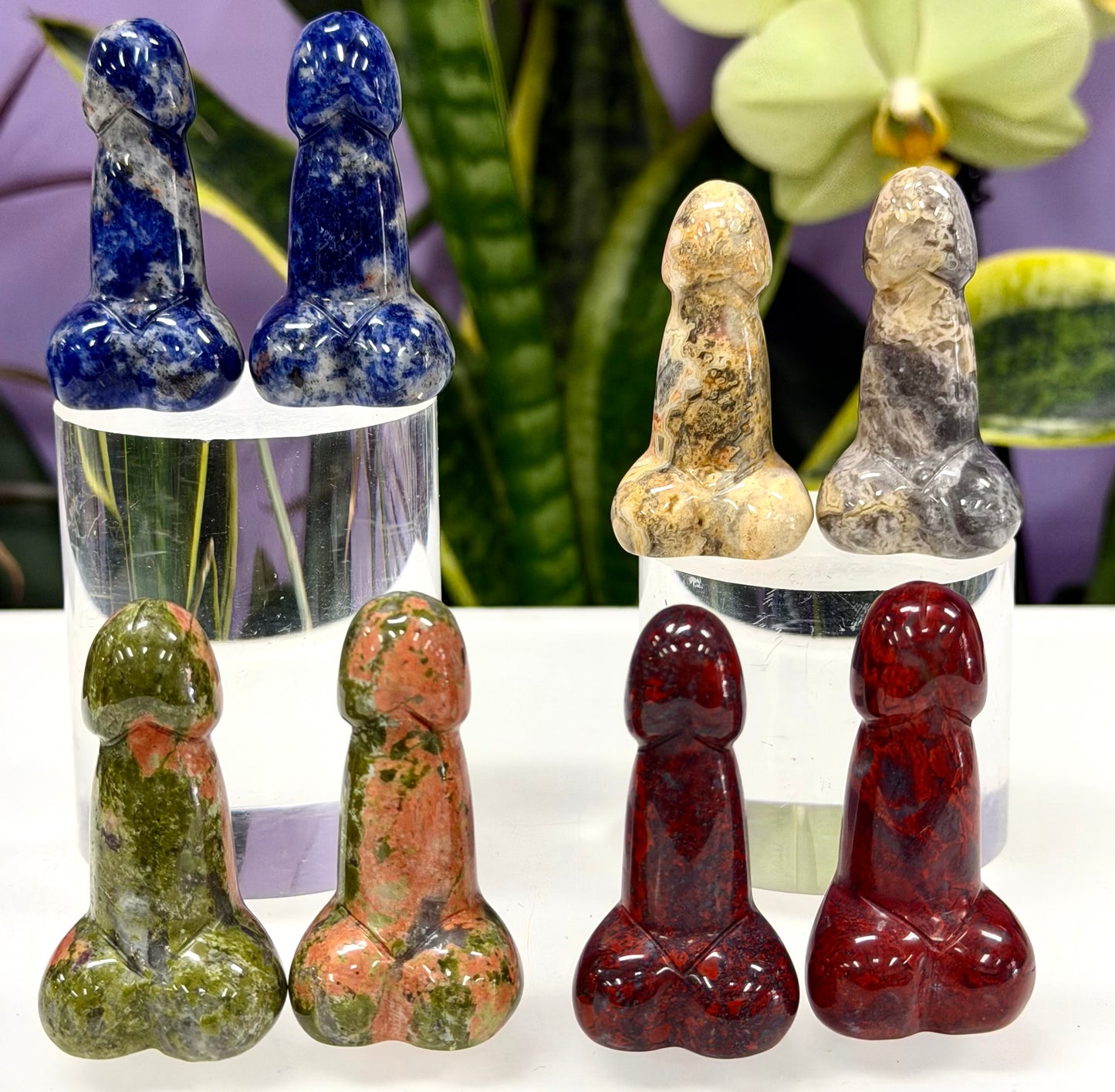 8 PCs 2” Mixed Crystal Mini Peen Healing Energy
